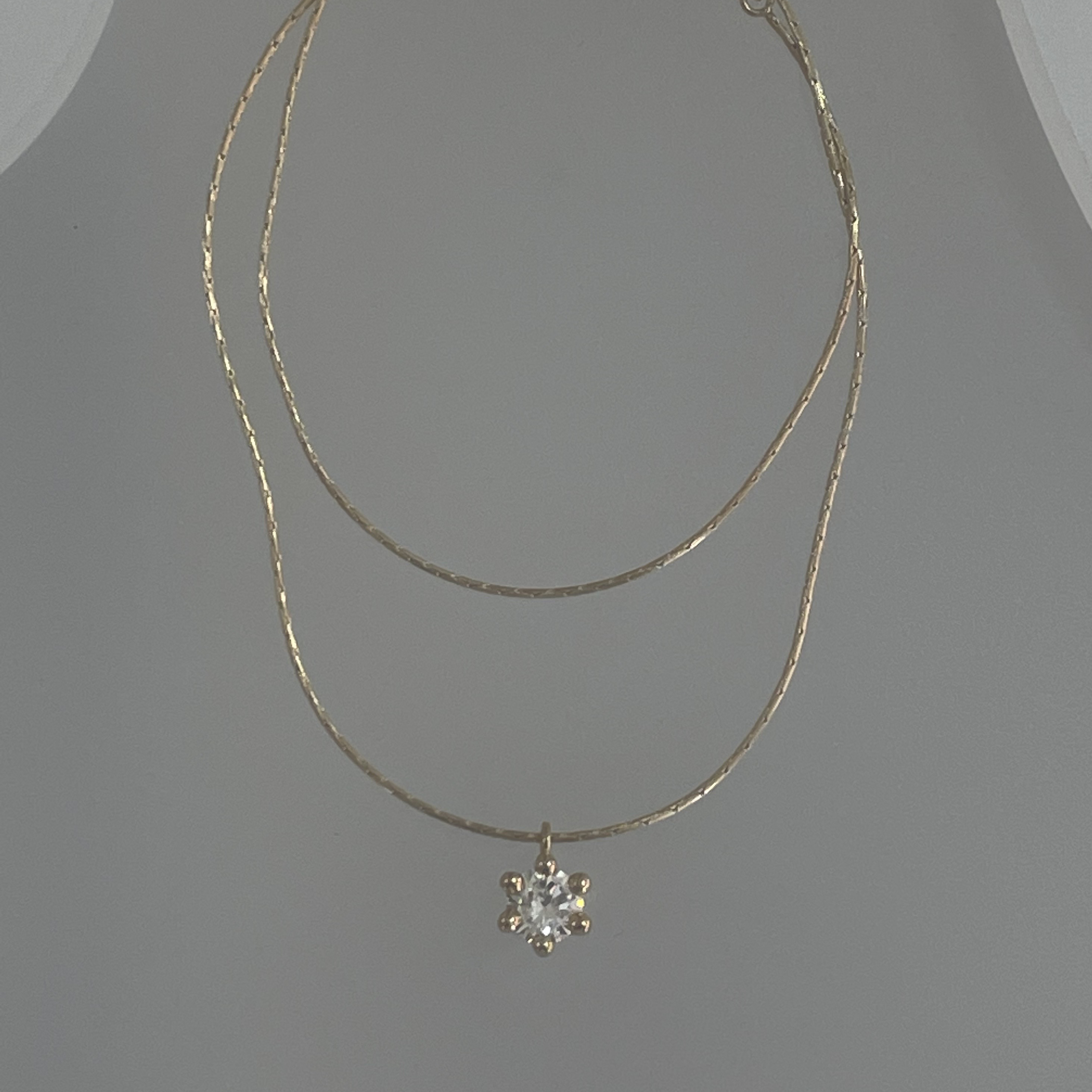 하이메 bold mushroom necklace(cubic zircornia)