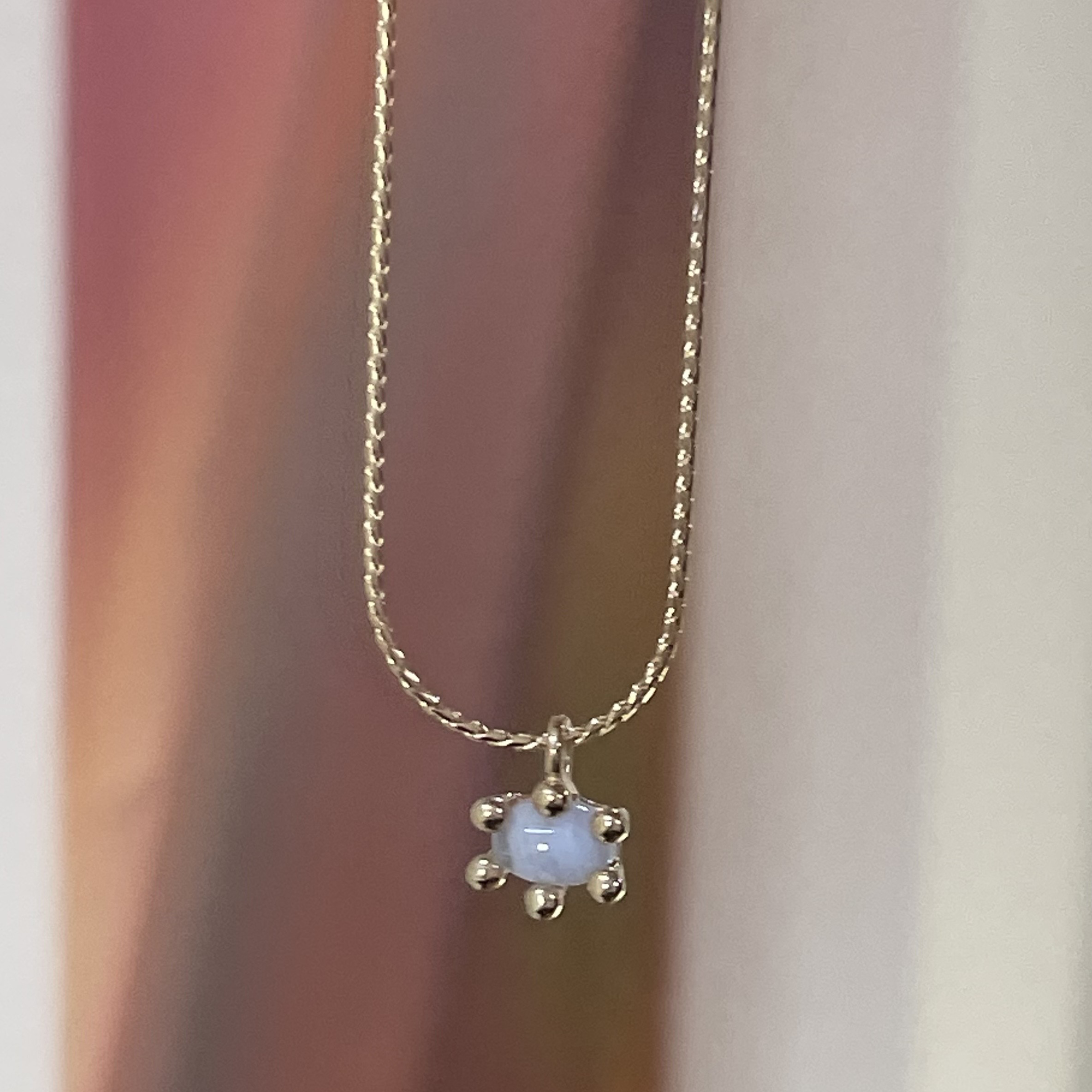 하이메 blue lace agate necklace