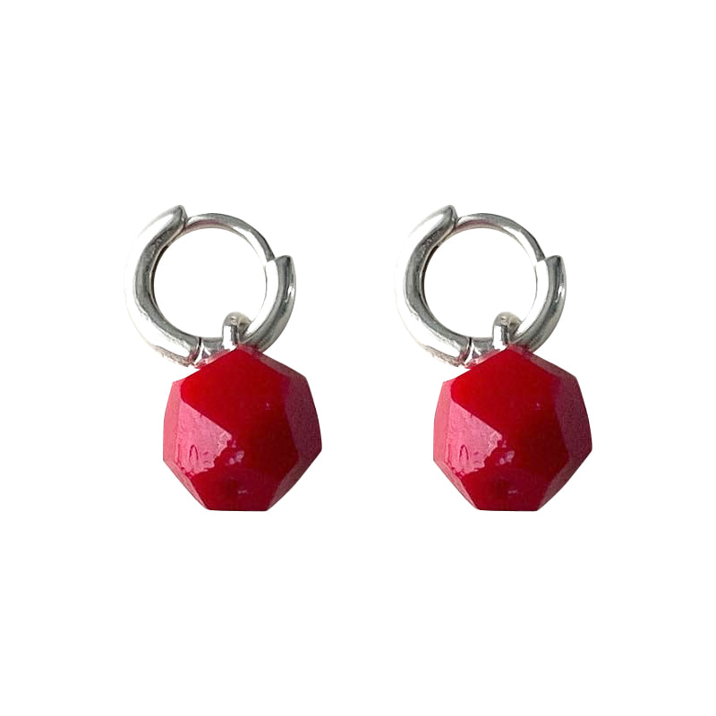 하이메 {vintage bead} red berry earrin