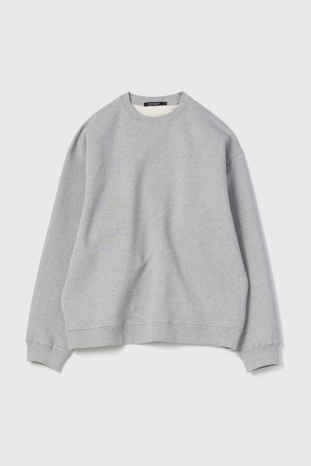 Wide Crop Sweatshirt Melange Grey