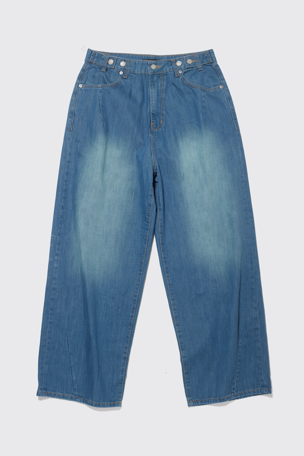 Wide Jeans Washed Dusty Blue