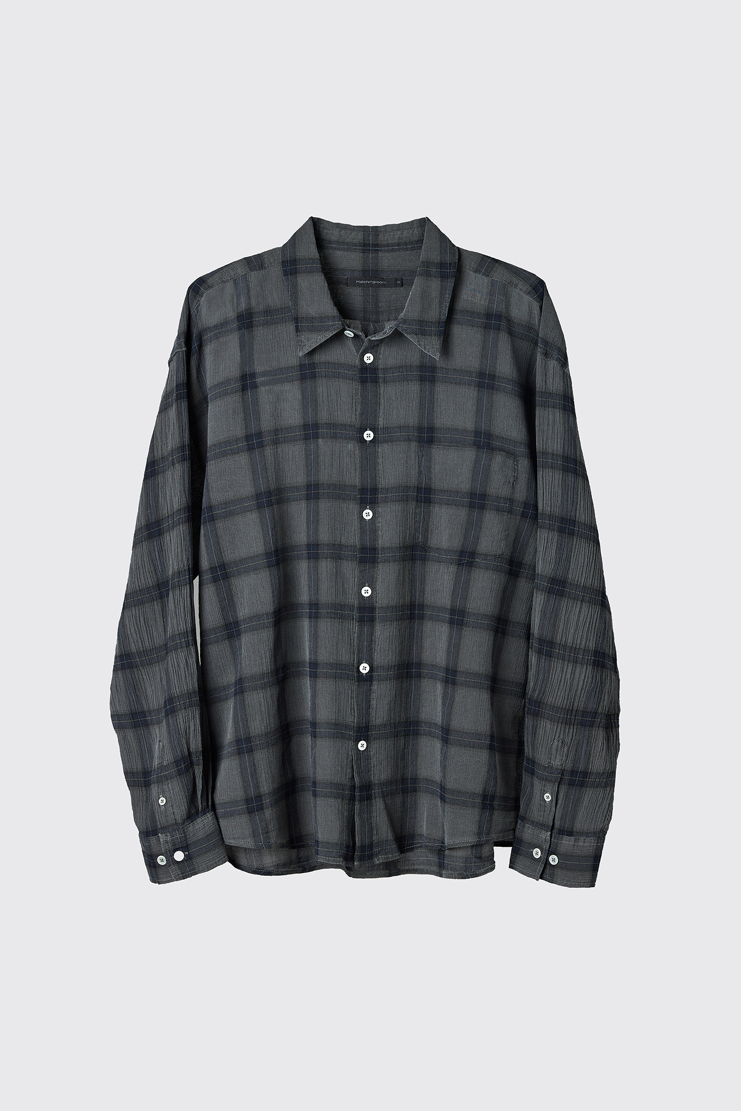 Classic Shirt Pigment Dyed Check Charcoal (Restock)