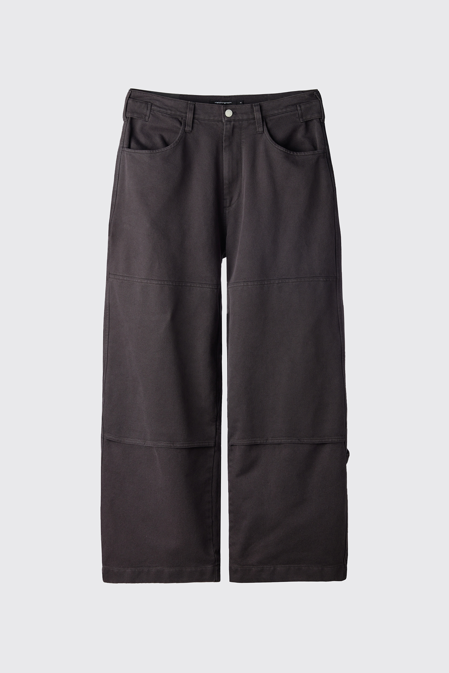 Double Knee Work Pants Washed Charcoal