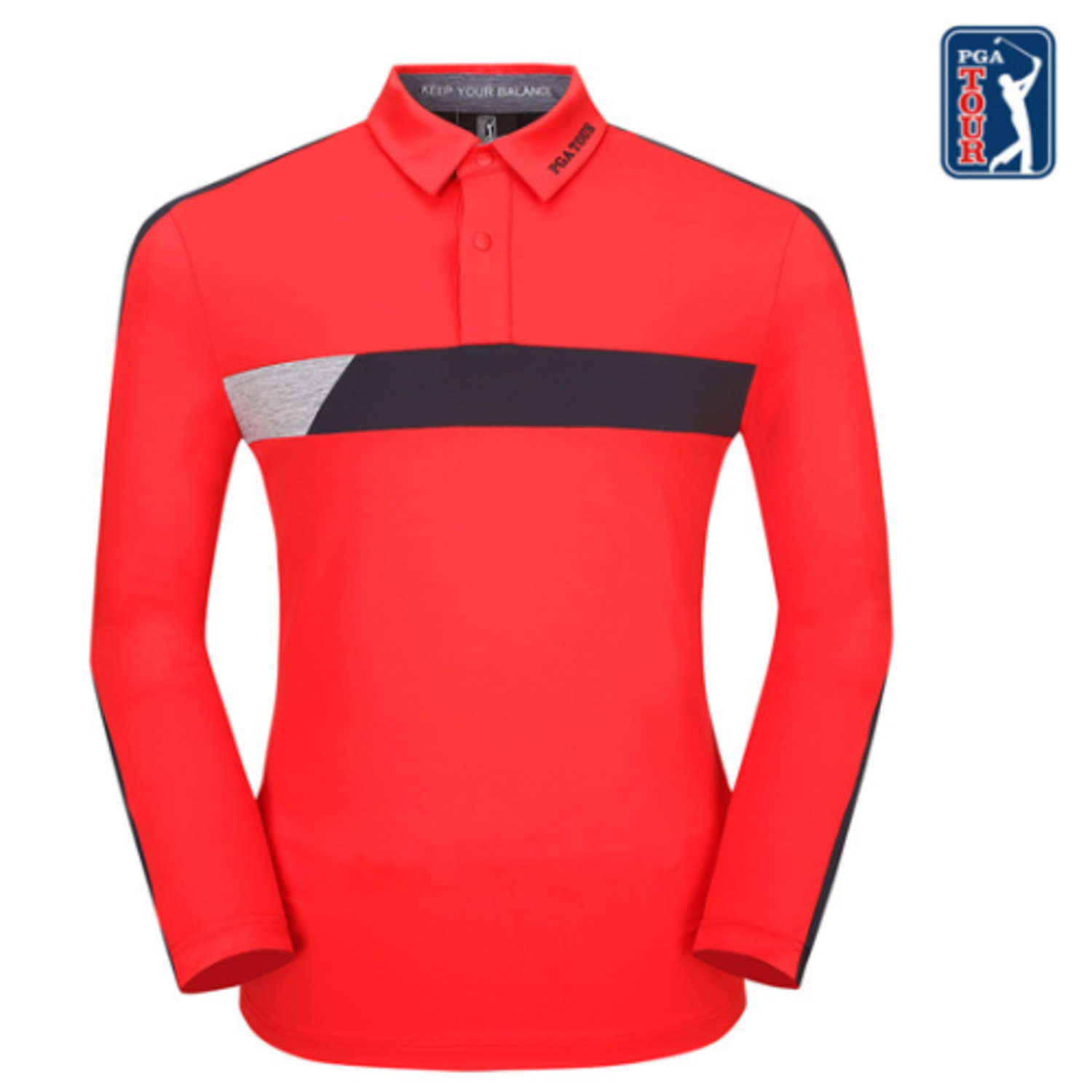 [GSH] PGA TOUR&amp;LPGA 남성 스윙밸런스 컬러배색 티셔츠 L211TL102P36