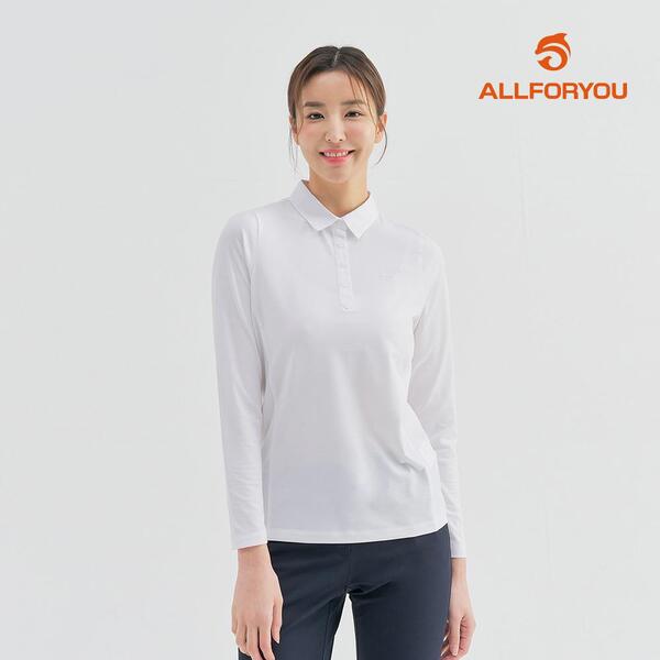 [올포유] [모델착장] 23SS 여성 솔리드 카라 포인트 티셔츠 AWTYM2361-100_G