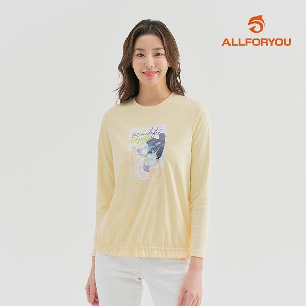 [올포유] [모델착장] 23SS 여성 프린팅 밑단 포인트 티셔츠 ALTRM1311-203_G