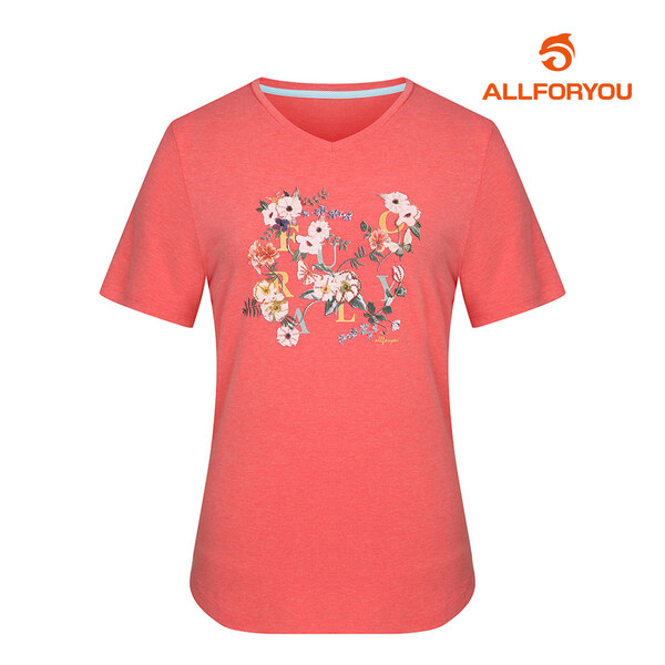 [올포유] 여성 브이넥 반팔 티셔츠 ALQTK3221-304