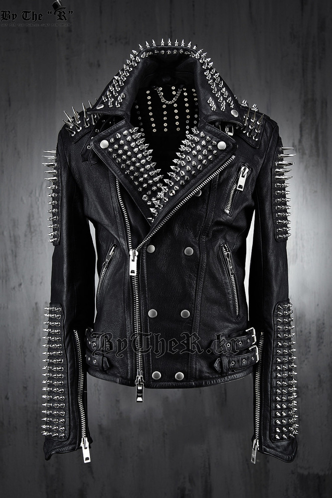 ByTheR Maximum Custom Sheepskin Leather Made Studded Rider Jacket