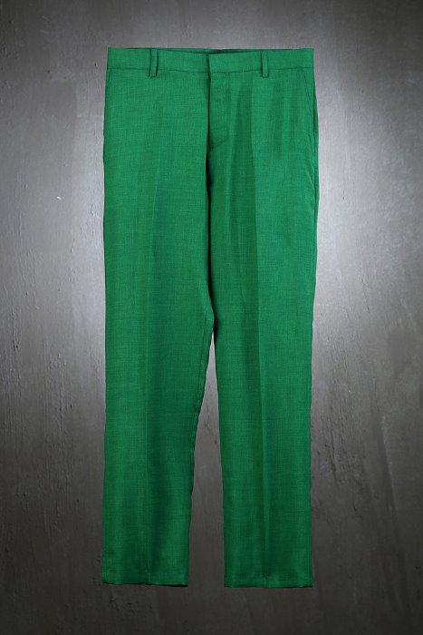 ByTheRClassic Straight Fit Green Dress Suit Pants