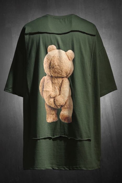 loose fit bear print short sleeve T-shirt