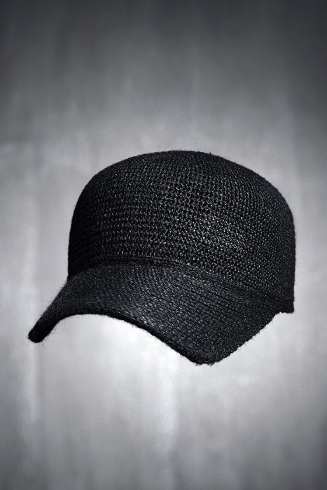 Branch leather strap mesh cap
