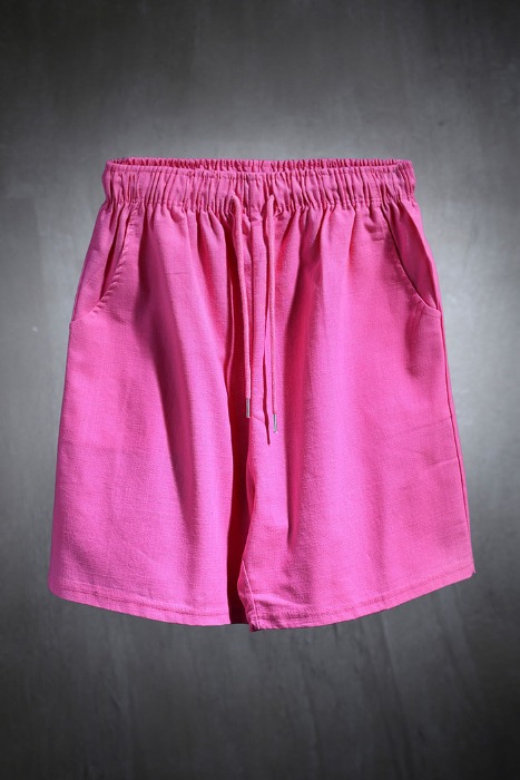 colorful wide linen shorts