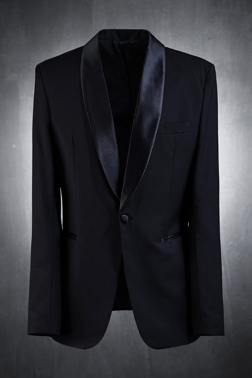 tuxedo suit blazer black