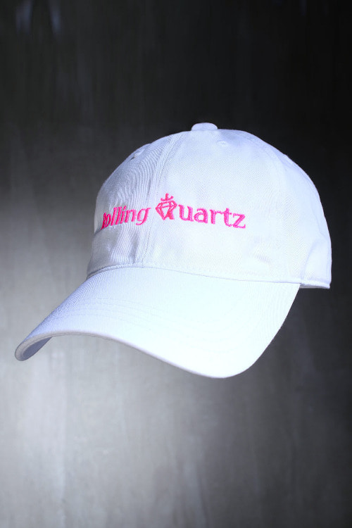 ByTheR X Rolling Quartz Lettering Ball Cap White Pink