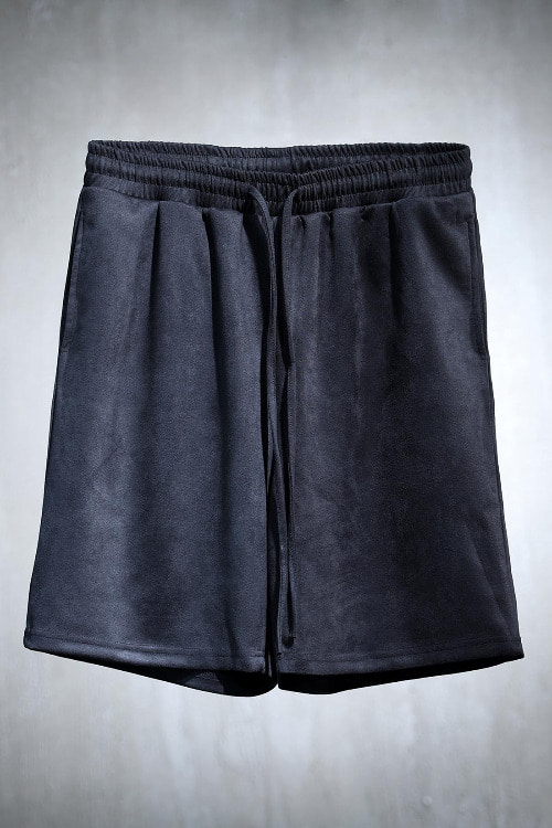 Loose fit washed banding shorts