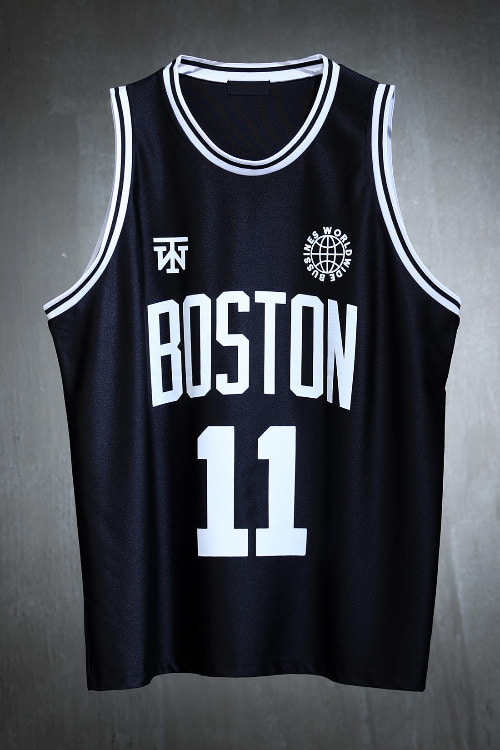 Boston color matching loose fit jersey tank top