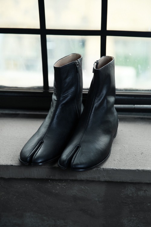 黒レザー tabi boots 37.5 Tabi 60 leather ankle boots in black - Maison Margiela | Mytheresa