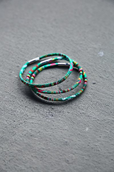 Green Line Hand-made Ankle Bracelet