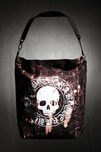 ByTheRByTheR Custom Dot Bleach Skull Logo Oversized Cross Shoulder Bag