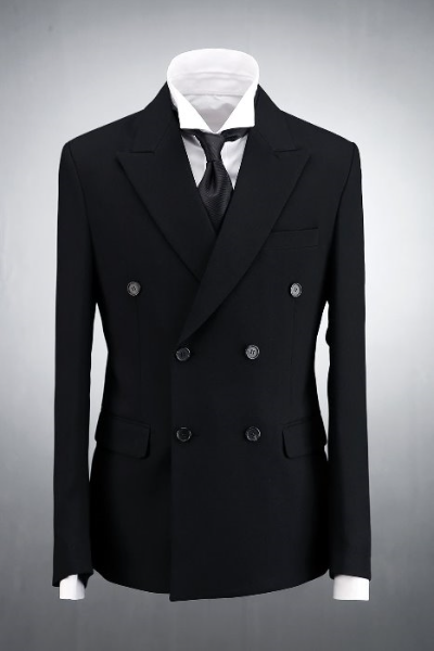 Black Classic Double Jacket Suit
