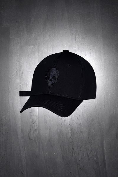 ByTheR 3D Skull Embroidery Ball Cap Black