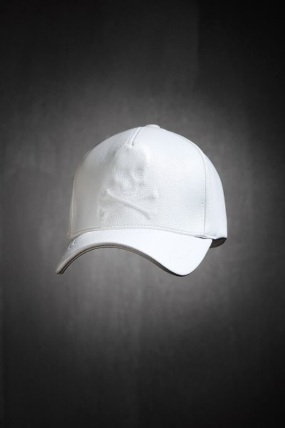 ByTheR Shadow Skull Leather Snapback White