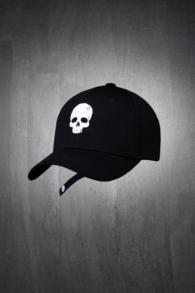 ByTheRByTheR 3D Skull Embroidery Ball Cap White