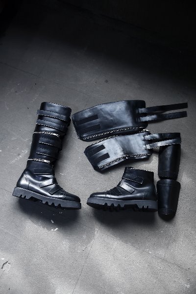 Zipper Transform Velcro Leather Long Boots