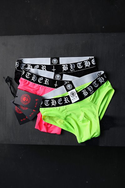 ByTheRByTheR Skull Logo Neon Triangle Panties