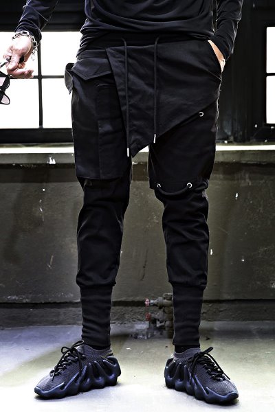 Pannel Layered Extra Band Jogger Pants