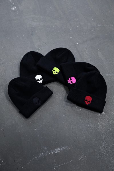 ByTheR Neon Skull embroidered Beanie
