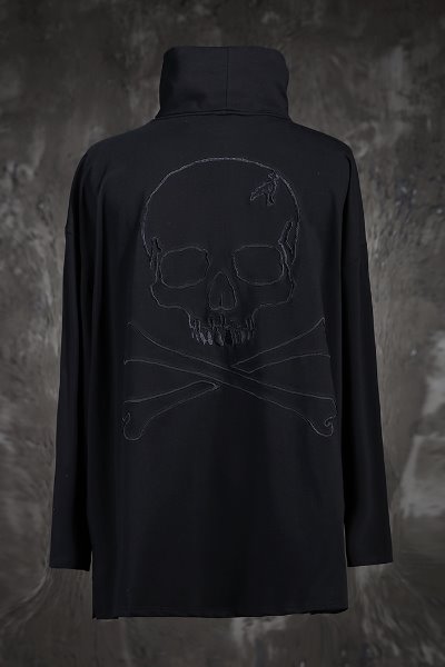 ByTheR Skull Outline Loose Polo T-Shirts