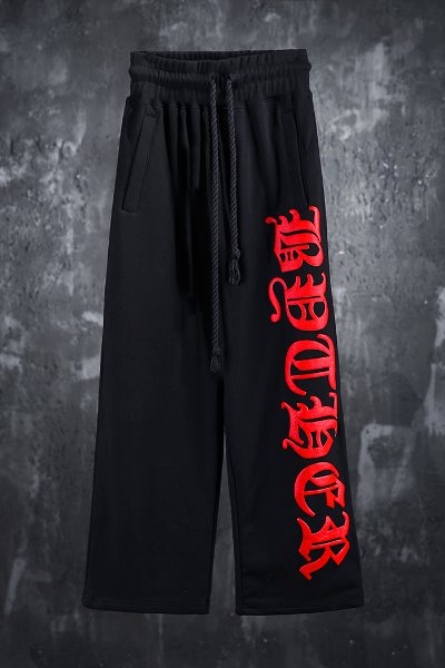ByTheRByTheR Red Letter Logo Loose Training Pants