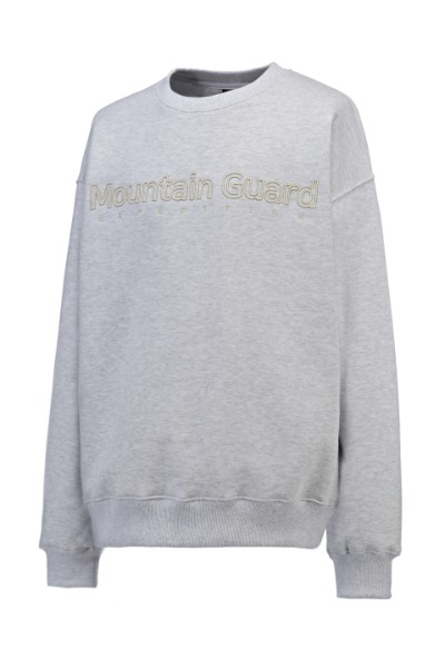 Mountain Guard Line Embroidery Warm Raised Sweatshirt