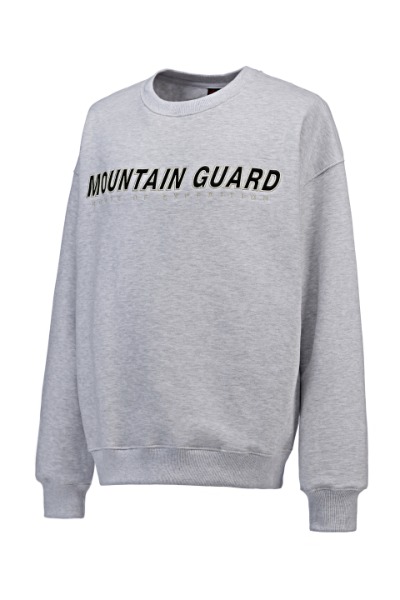 Mountain Guard Leather Embroidery Warm Raised Sweatshirt