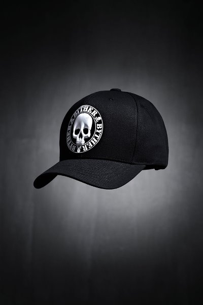 ByTheRByTheR Skull Logo Patch Cotton Ball Cap White