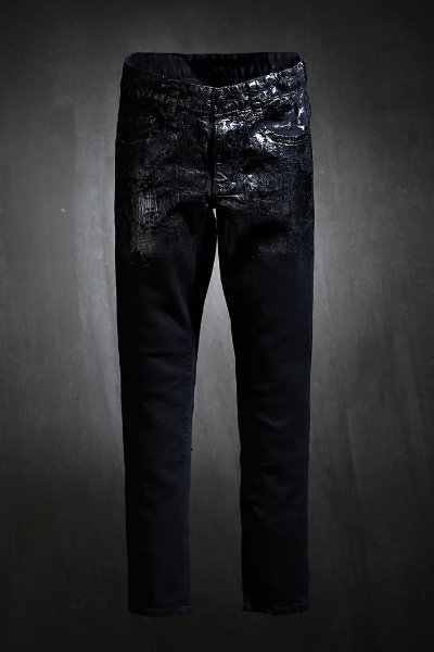 ByTheR Custom Upper Black Painted Black Jeans