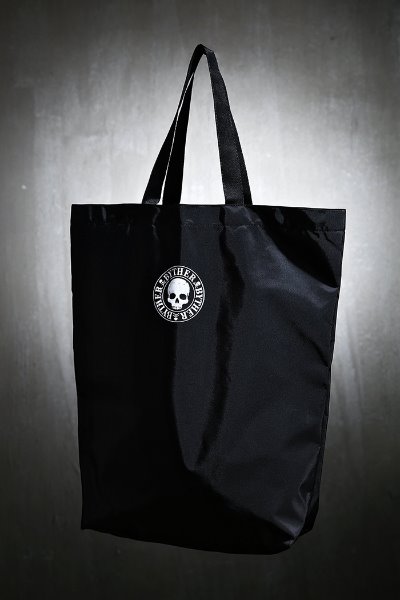 ByTheRByTheR Skull Logo Big Nylon Shoulder Bag