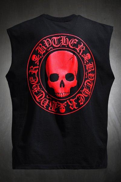 ByTheR Red Skull Logo Embossed Cut Box Nasi Black