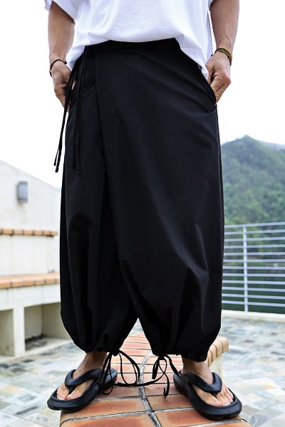 Diagonal wrap skirt with adjustable string