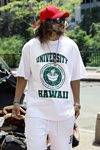하와이 프린팅 루즈핏 반팔 티셔츠