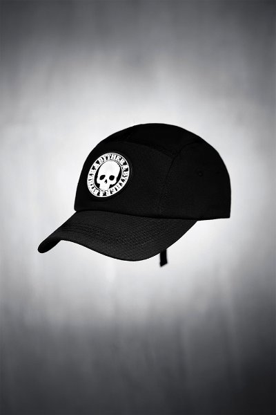 ByTheR Skull Logo Embossed Patch Camp Cap White