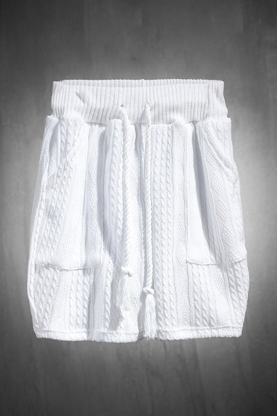 Mukha Pretzel Rope Cooling Knitted Shorts White