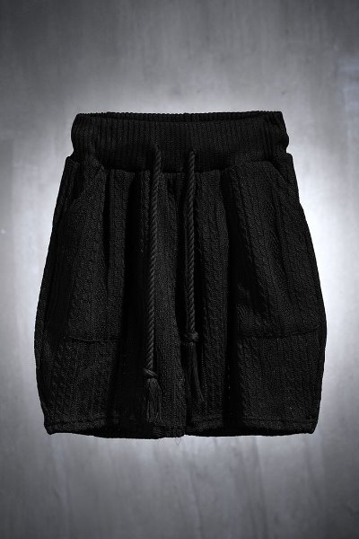ByTheRMukha Pretzel Rope Cooling Knitted Shorts Black