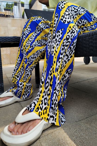 ByTheRleopard multi-pattern pleated trousers