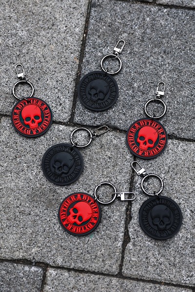 ByTheR Mix Embossed Skull Logo Louver Keyring