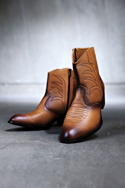 stitch pattern western leather boots
