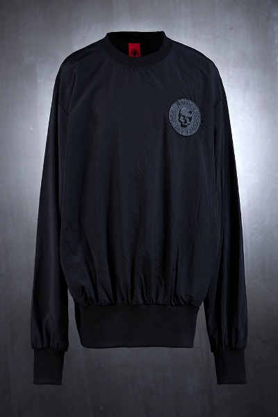 ByTheRByTheR Skull Louver Patch Soft Woven Sweatshirt