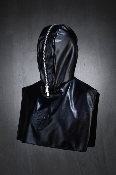 ByTheR Vertical Bold Zip Leather Balaclava