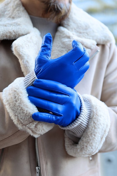 Soft fur silky sheepskin gloves